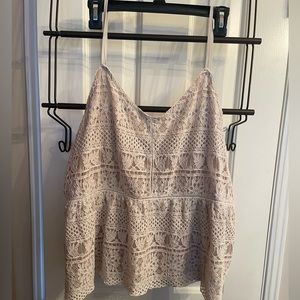Lace style tank top/crop top